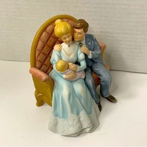Enesco Treasured Memories “And Baby Makes Three” Figurine vintage 1988 Victorian